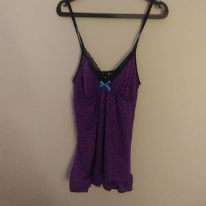 Purple leopard print camisol